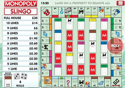 Slingo Monopoly demo Slingo Monopoly demo