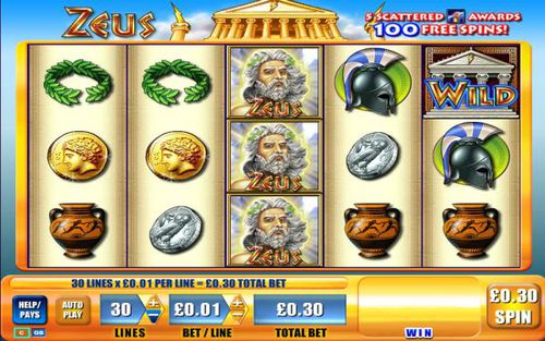 play zeus slot machine online