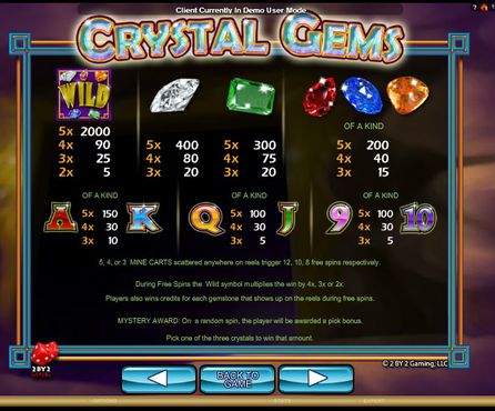 Crystal Gems free play Crystal Gems free play