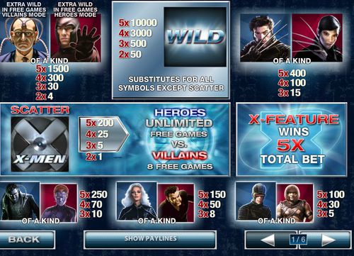 X Men 50 Lines free play X Men 50 Lines free play