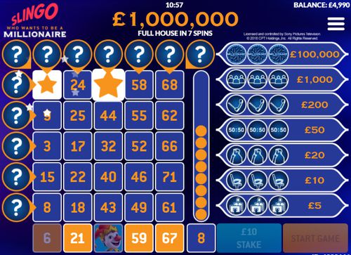 Slingo Who Wants To Be A Millionaire free play Slingo Who Wants To Be A Millionaire free play