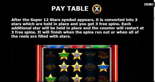 Super 12 Stars free play Super 12 Stars free play