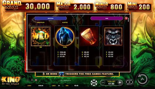 King Of The Jungle free play King Of The Jungle free play