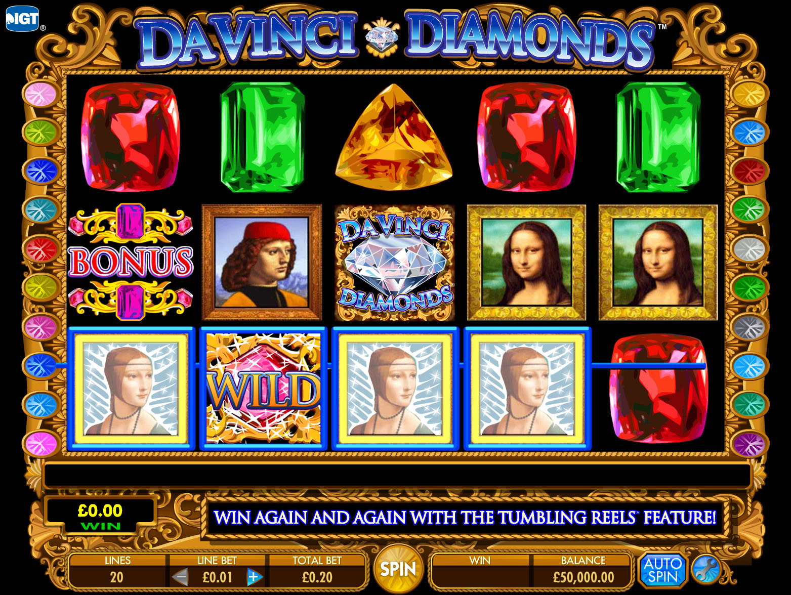 Da Vinci Diamonds Slots Da Vinci Diamonds Slots