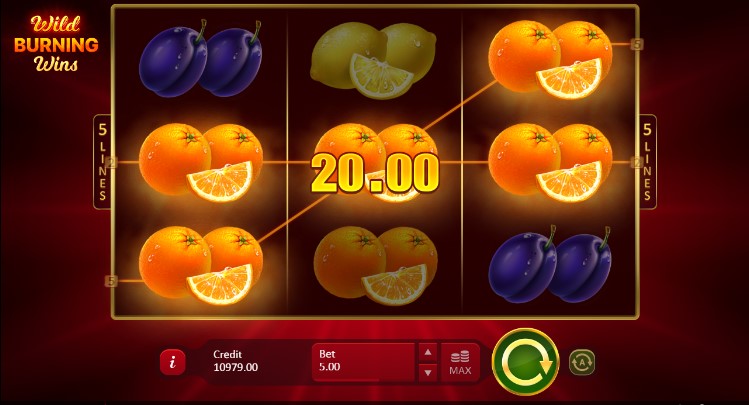 Wild Burning Wins: 5 Lines demo Wild Burning Wins: 5 Lines demo