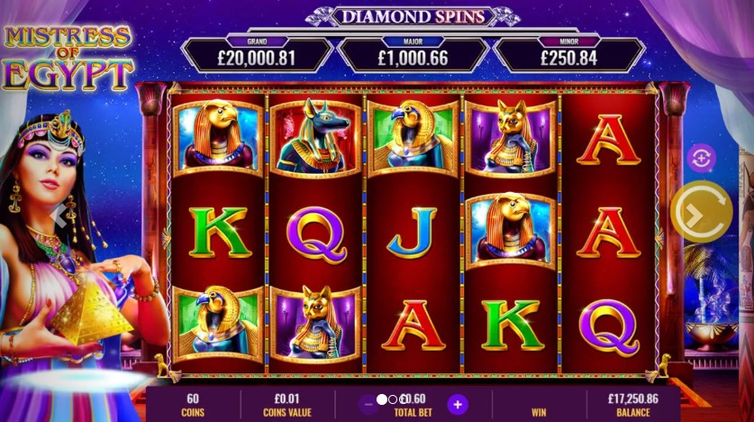 Mistress of Egypt: Diamond Spins demo Mistress of Egypt: Diamond Spins demo