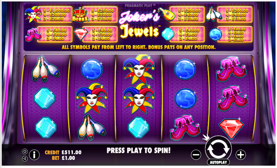 Joker Jewels Slot Offline