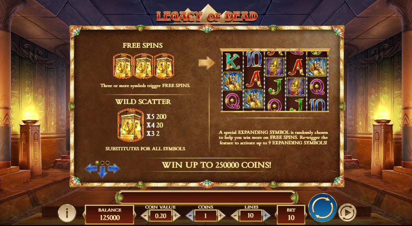Legacy of Dead slot Legacy of Dead slot