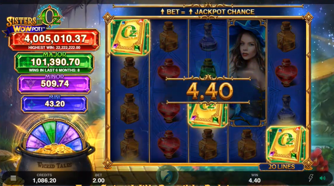 Sisters of Oz WowPot slot Sisters of Oz WowPot slot