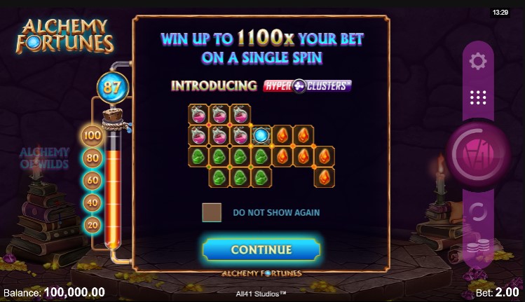 Play Alchemy Fortunes Slot - Claim 100 Spins
