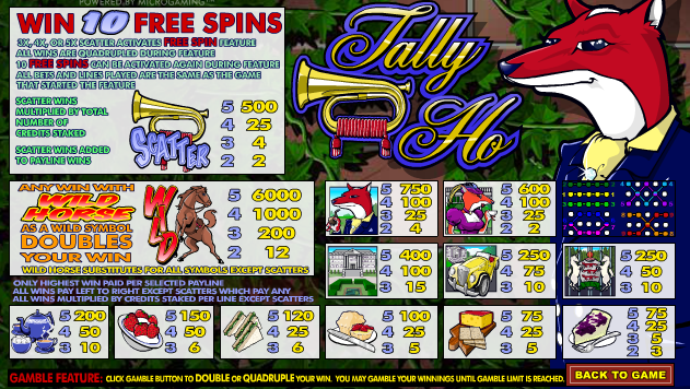 Tally Ho free play Tally Ho free play