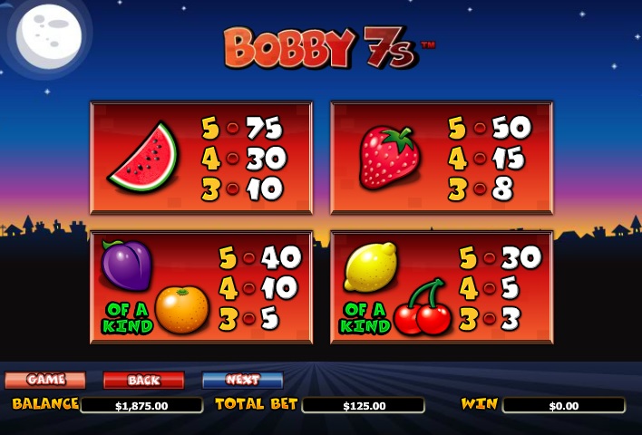 Bobby 7s free play Bobby 7s free play