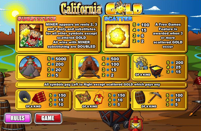California Gold free play California Gold free play
