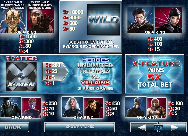 X Men 50 Lines free play X Men 50 Lines free play