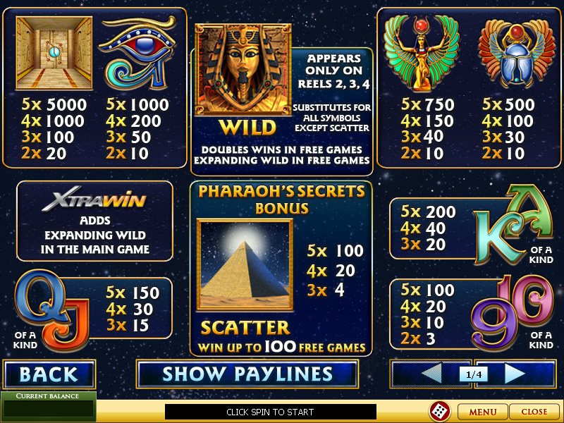 Pharaohs Secrets free play Pharaohs Secrets free play