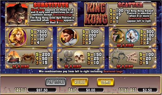 King Kong free play King Kong free play