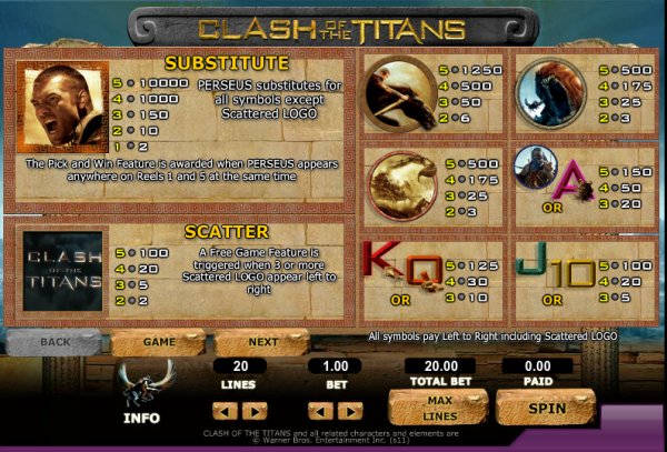 Clash of the Titans free play Clash of the Titans free play