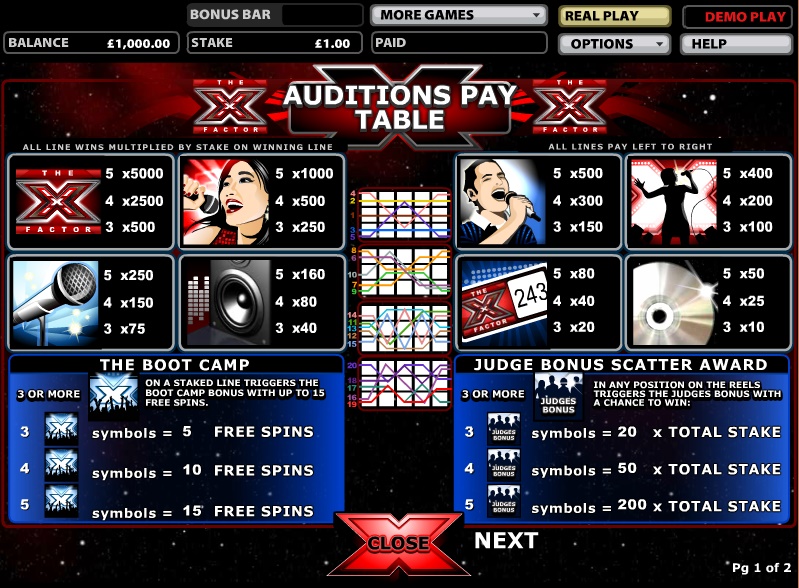 X Factor free play X Factor free play