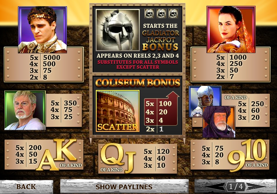 Gladiator Jackpot free play Gladiator Jackpot free play