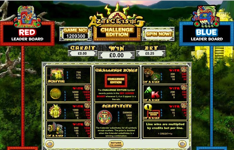 Aztec Rising Challenge Edition free play Aztec Rising Challenge Edition free play