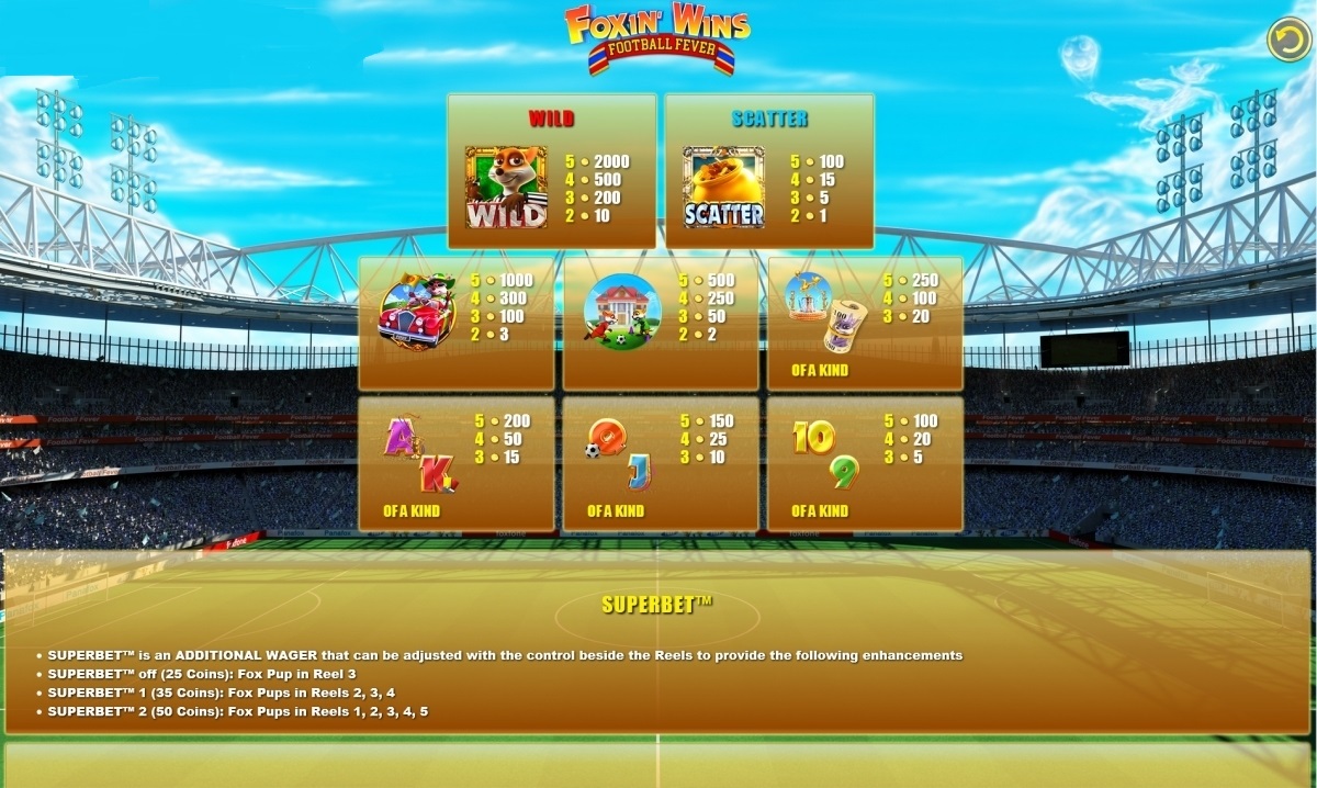 Foxin Wins Football Fever free play Foxin Wins Football Fever free play