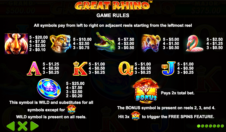 Great Rhino free play Great Rhino free play