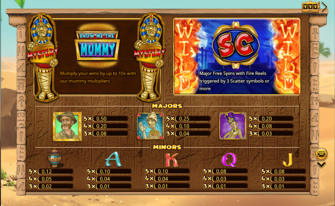 Show Me The Mummy free play Show Me The Mummy free play