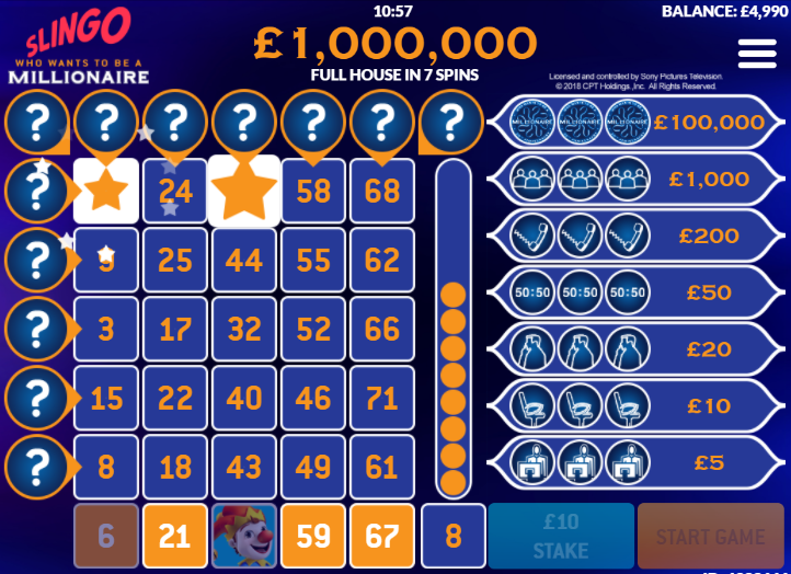 Slingo Who Wants To Be A Millionaire free play Slingo Who Wants To Be A Millionaire free play