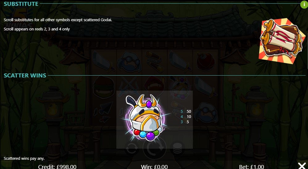 Legend Of The 5 Ninjas free play Legend Of The 5 Ninjas free play