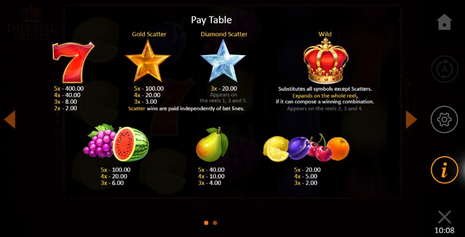 Imperial Fruits: 5 Lines free play Imperial Fruits: 5 Lines free play