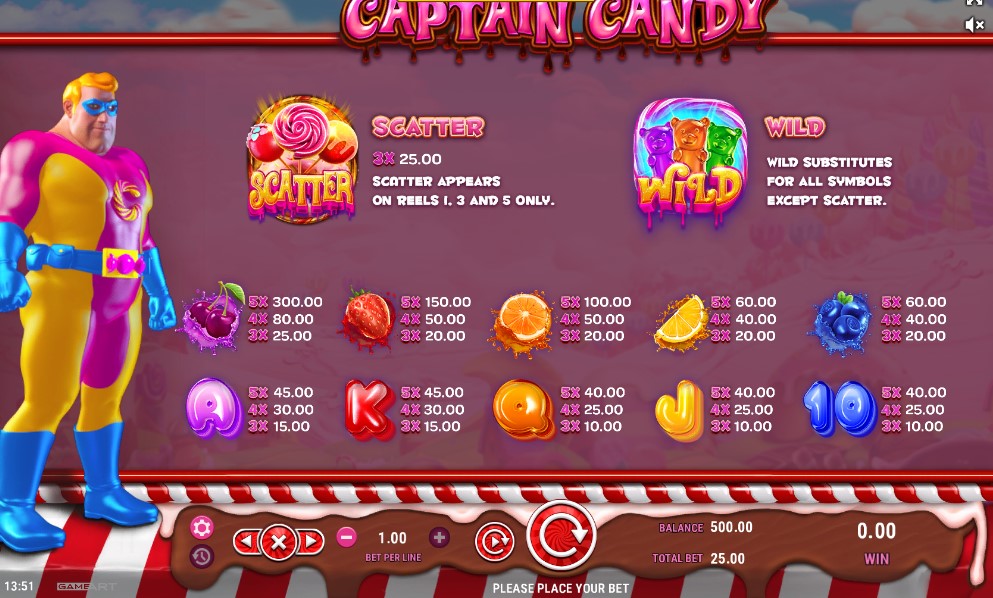 Captain Candy free play Captain Candy free play