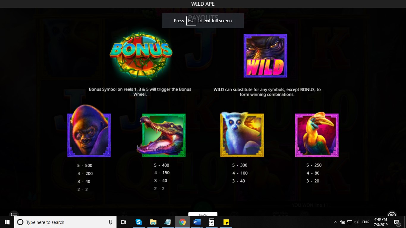 Wild Ape free play Wild Ape free play