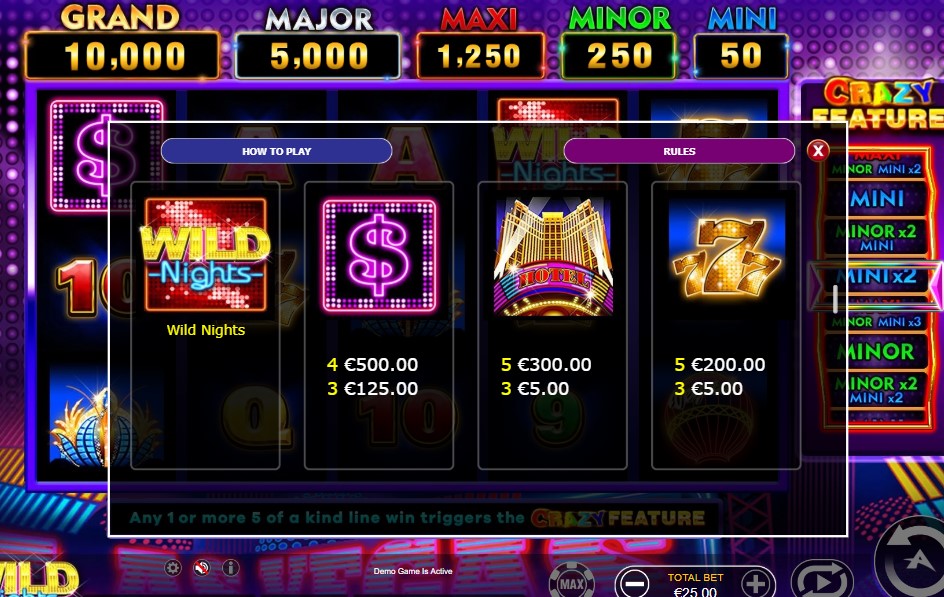 Wild Nights: Crazy Feature free play Wild Nights: Crazy Feature free play