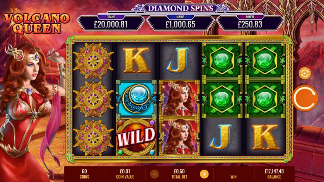 Volcano Queen Diamond Spins free play Volcano Queen Diamond Spins free play