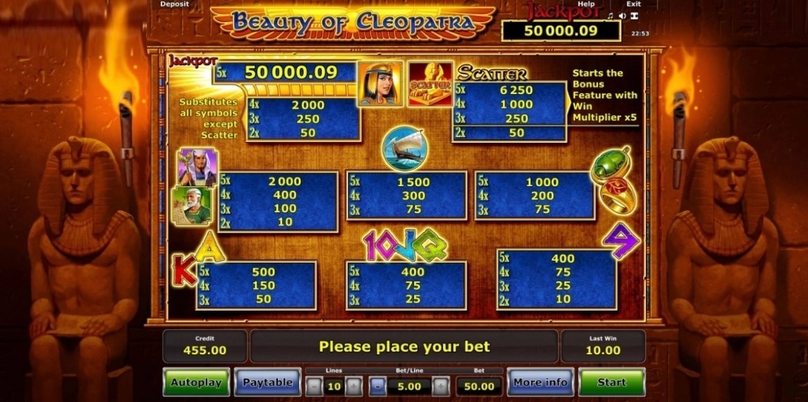 Beauty of Cleopatra free play Beauty of Cleopatra free play