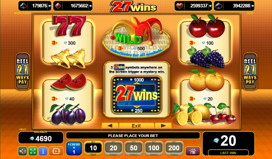 27 Wins free play 27 Wins free play
