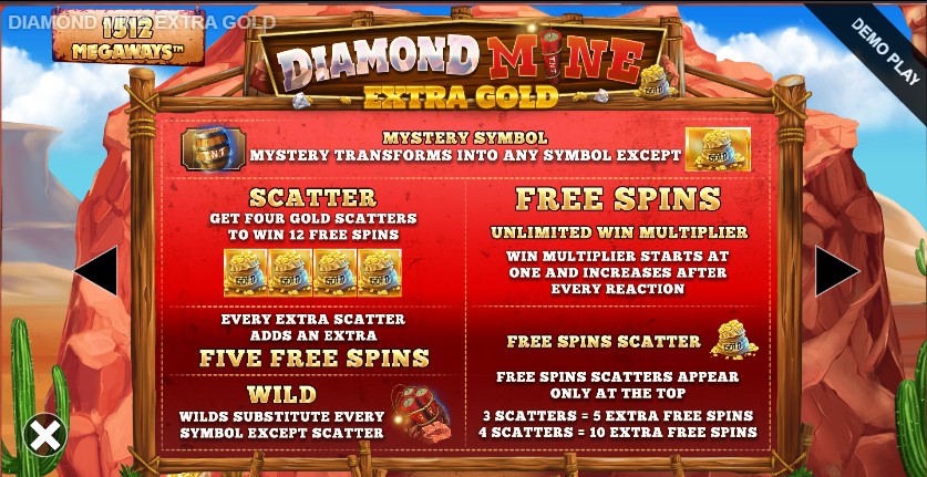 Diamond Mine Extra Gold Megaways free play Diamond Mine Extra Gold Megaways free play