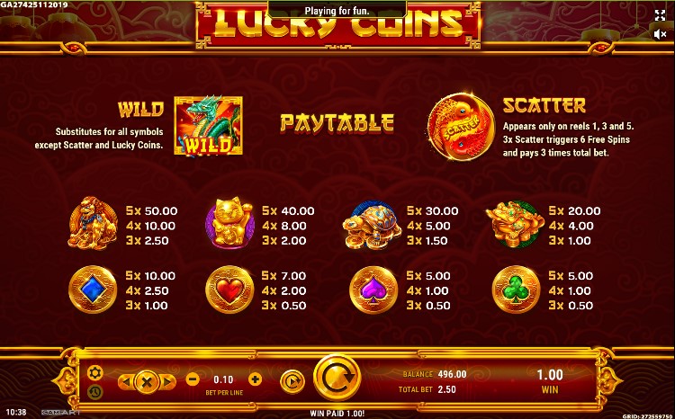 Lucky Coins free play Lucky Coins free play