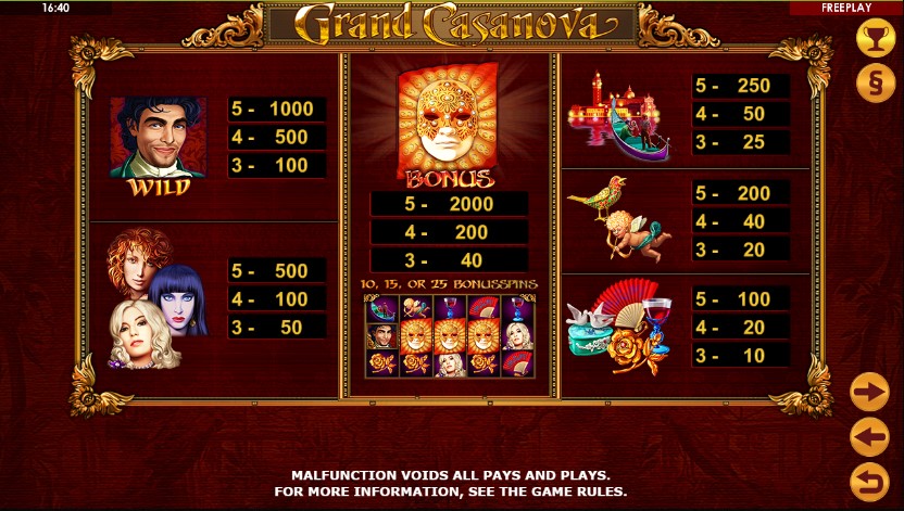 Grand Casanova free play Grand Casanova free play