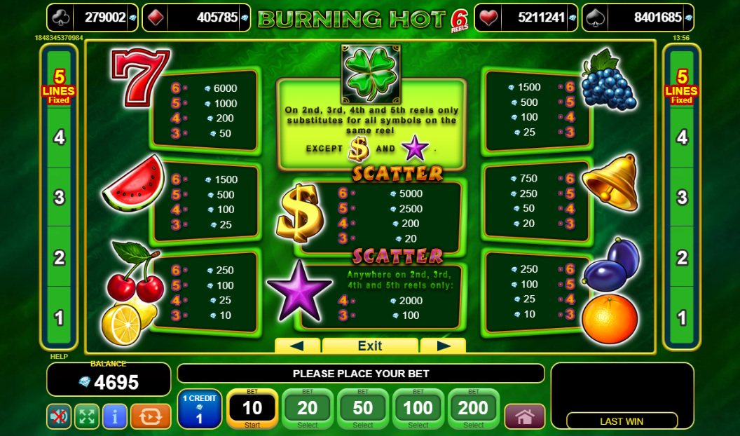 Burning Hot 6 Reels free play Burning Hot 6 Reels free play