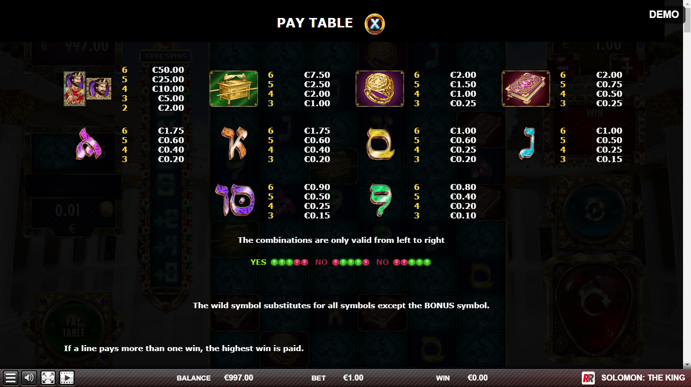 Solomon: The King free play Solomon: The King free play