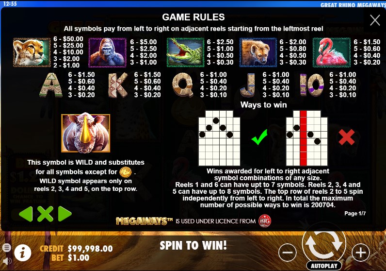 Great Rhino Megaways free play Great Rhino Megaways free play