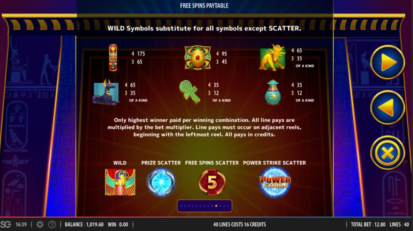 Power Strike: Egyptian Riches free play Power Strike: Egyptian Riches free play