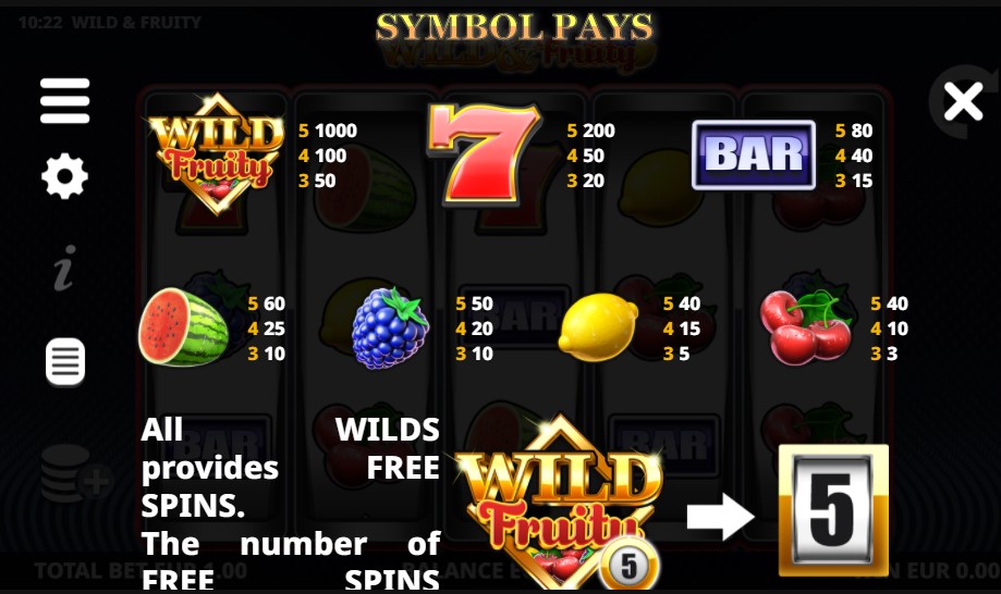 Wild and Fruity free play Wild and Fruity free play