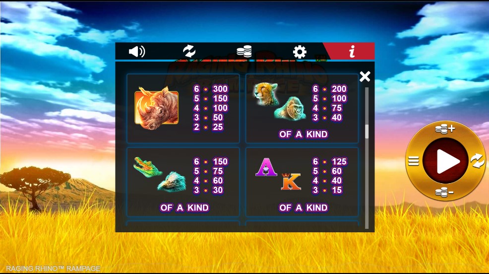 Raging Rhino Rampage free play Raging Rhino Rampage free play