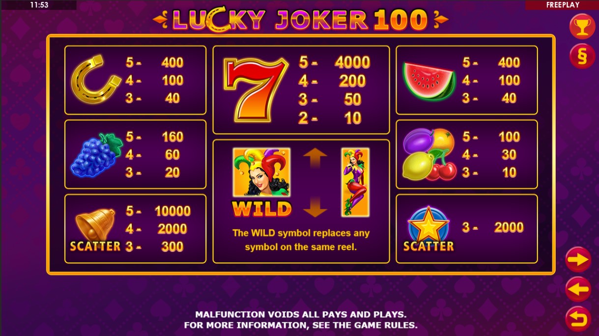 Lucky Joker 100 free play Lucky Joker 100 free play