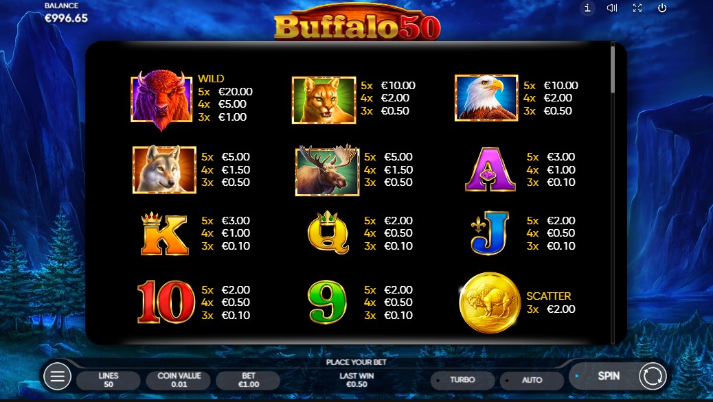 Buffalo 50 free play Buffalo 50 free play
