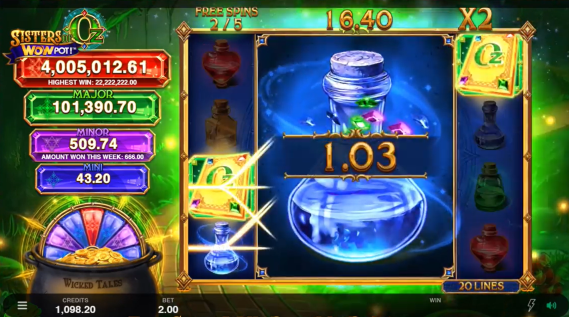 Sisters of Oz WowPot free play Sisters of Oz WowPot free play
