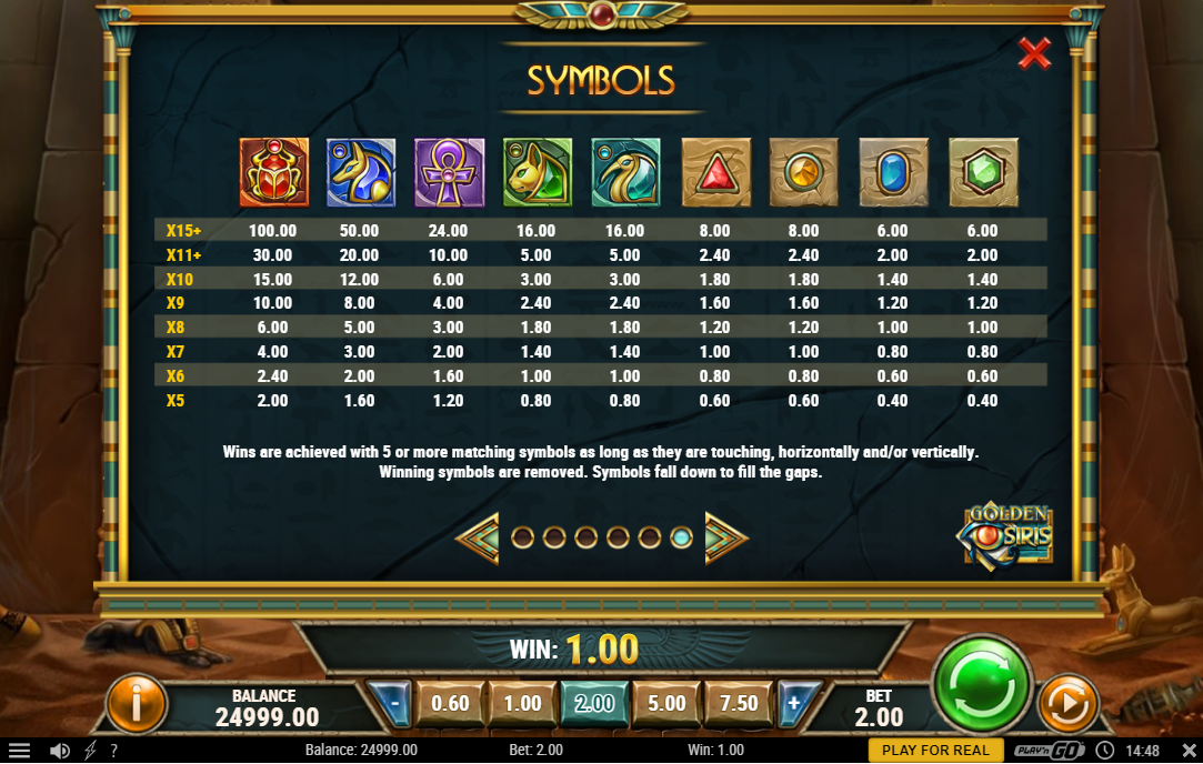 Golden Osiris free play Golden Osiris free play