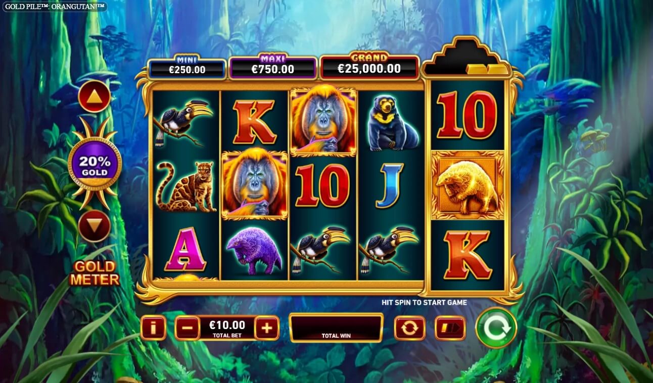 Gold Pile Orangutan slot by Rarestone Gaming - Gameplay